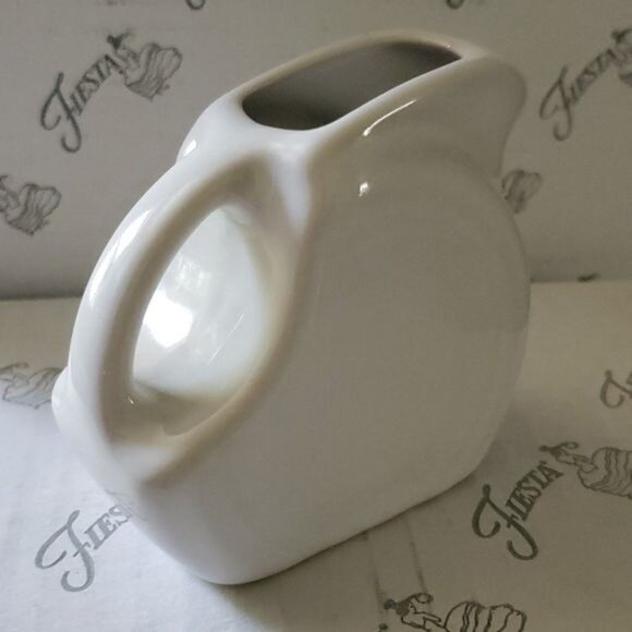Fiestaware Fiesta Pitcher Mini Disk White CERAMIC CONTAINER - Picture 8 of 14